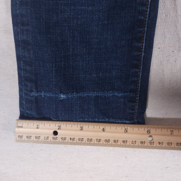 Pilcro and the Letterpress Stet Slim Leg Blue Jeans Womens Size 29 FLAWS - Picture 7 of 16